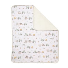 Living Textiles Tractor Ride Organic Cotton Pram Blanket