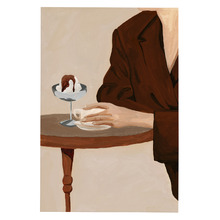 Nougat Evening Demitasse Canvas Wall Art