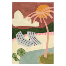 Bright Poolside Paradise Canvas Wall Art