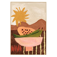 Clay Papaya Sunrise Canvas Wall Art