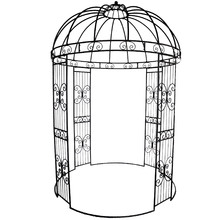 Dark Brown Metal Garden Gazebo