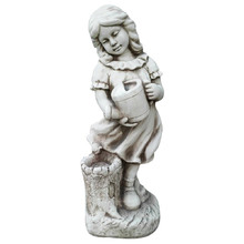 Watering Girl Fibrestone Statue