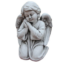 Kneeling Angel Boy Fibrestone Statue