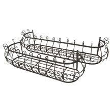 2 Piece Wrought Iron Wall Planter Set