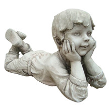 Boy Thinking Fibrestone Statue