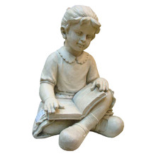 Girl Reading Fibrestone Statue