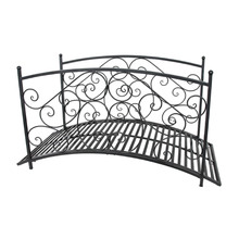 Rustic Brown Pedro Steel Garden Footbridge