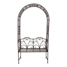 Steel Garden Bench with Arch