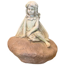 Leaning Fairy on Rock Statue