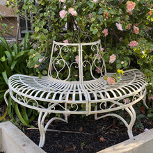 3 Seater Distressed Lucas Half Tree Surround Garden Bench