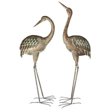 2 Piece Metal Lawn Cranes Set