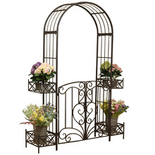 Victorian Steel Garden Arch with Gate