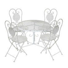 4 Seater Distressed Ellona Steel Outdoor Bistro Set