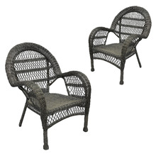 Ezrah PE Wicker Outdoor Armchairs (Set of 2)