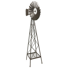 Brown Metal Decorative Windmill
