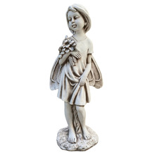 Eden Girl with Bouquet Fibrestone Garden Statue