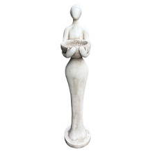 Solmara Lady Fibrestone Bath & Feeder Statue