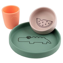 Done by Deer Croco 3 Piece Feeding Set