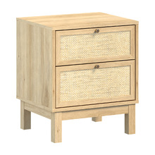 Dakila 2 Drawer Rattan Bedside Table