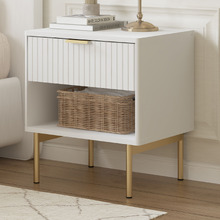 Lilah 1 Drawer Ribbed Bedside Table