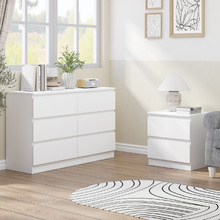 2 Piece Alliona 6 Drawer Chest & Bedside Table Set