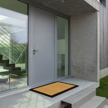 Black Bordered Coir Doormat