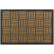 Checks Faux Coir Doormat
