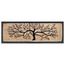 Natural Tree Printed Coir Doormat