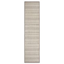 Brown Geometric Volos Flat Weave Runner