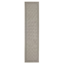 Brown Border Volos Flat Weave Runner