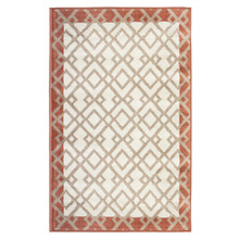 Red Border Tanta Power-Loomed Rug