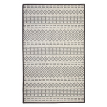 Grey Geometric Volos Flat Weave Rug