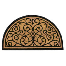Arabesque Semicircle Coir Doormat