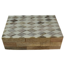 Grey Resin & Horn Storage Box
