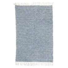 Blue Penny Flat Woven Cotton Kilim Rug