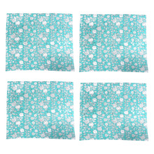 Blooming Flowers Cotton Table Napkins (Set of 4)