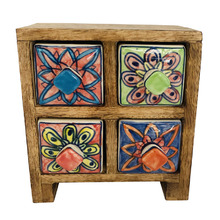 Floral 4 Drawer Trinket Box