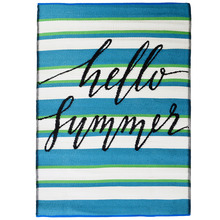Aqua & White Chatai Classic Outdoor Rug