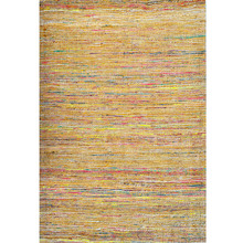 Natural & Gold Kerla Hand Woven Jute & Cotton Rug