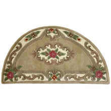 Beige Avolon Wool Curved Rug