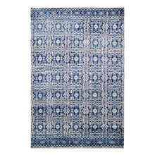 Blue Jaipur Qumi Hand-Knotted Wool Rug