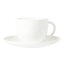 White 175ml Porcelain Tea Cup & Saucer