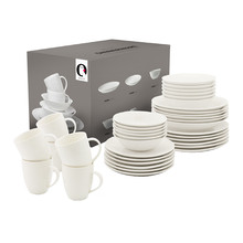 36 Piece Classic White Porcelain Dinnerware Set