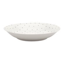 White Golden Hearts 25cm Porcelain Pasta Plate