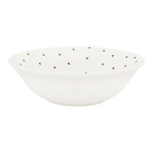 White Golden Hearts 15cm Porcelain Bowl