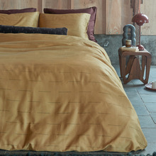 Yellow Blurred Lines Cotton Sateen Quilt Cover Set