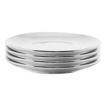 Silver 12cm Porcelain Side Plates (Set of 4)