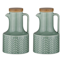 Jade Heath Porcelain Oil & Vinegar Dispensers (Set of 2)