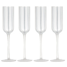 Stripe 180ml Champagne Glasses (Set of 4)