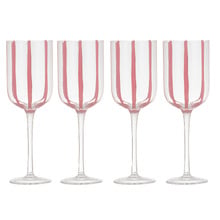 Stripe 350ml Wine Glasses (Set of 4)